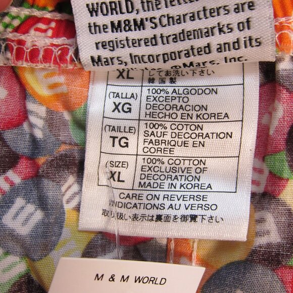 New. Men's M&M's Boxer Lightweight Poplin Lentil Print Multicolor Size XL - Picture 9 of 12